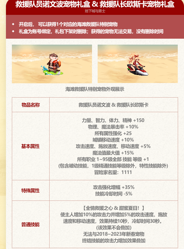 dnf九周年宠物属性DNF九周年庆典宠物属性解析-第2张图片