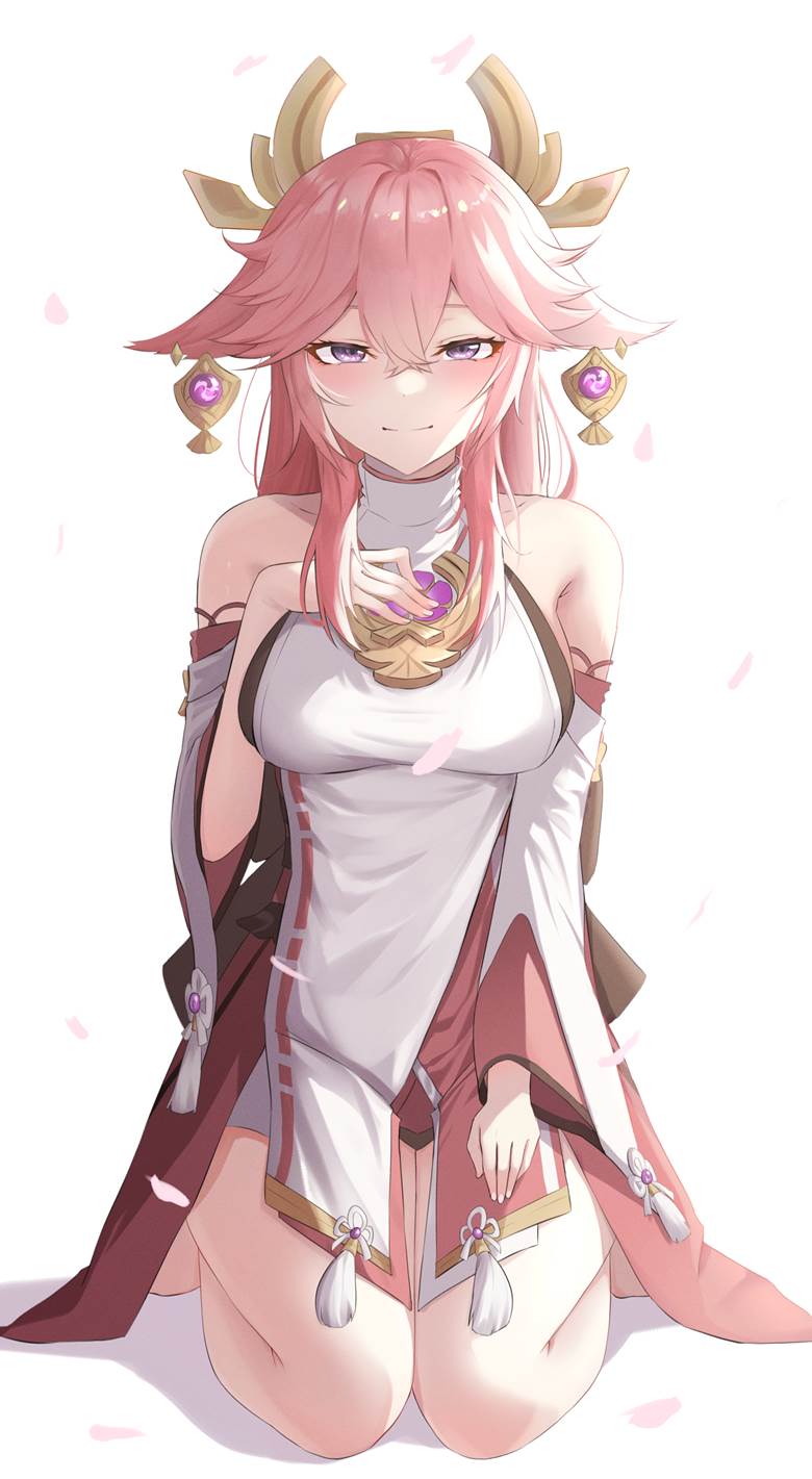 八重神子泳装八重神子，神圣之躯的美丽与纯洁