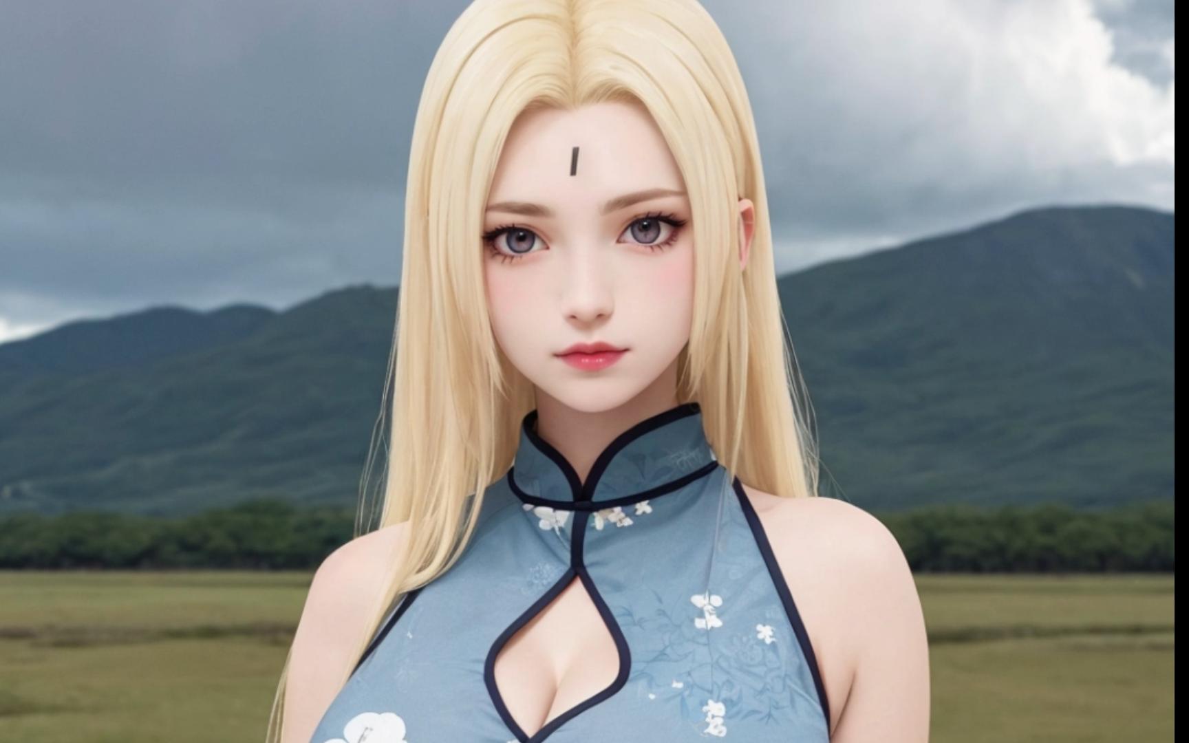 纲手人气Naruto系列中的角色——纲手，全彩画面的探索-第2张图片
