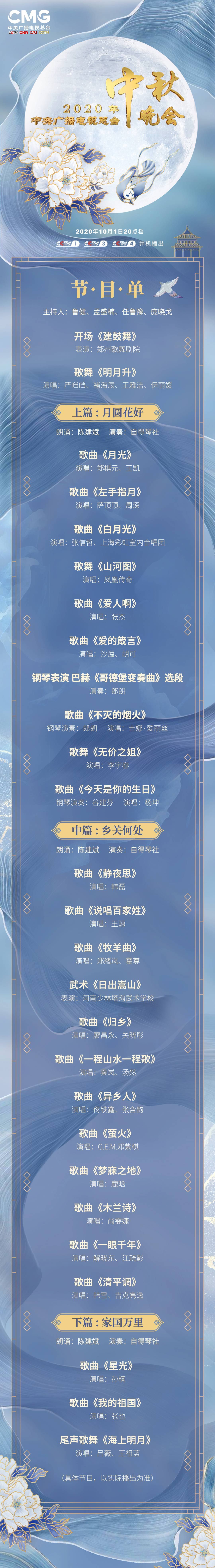 浙江卫视中秋晚会2021节目单主持人浙江卫视中秋晚会2021节目单揭秘-第2张图片