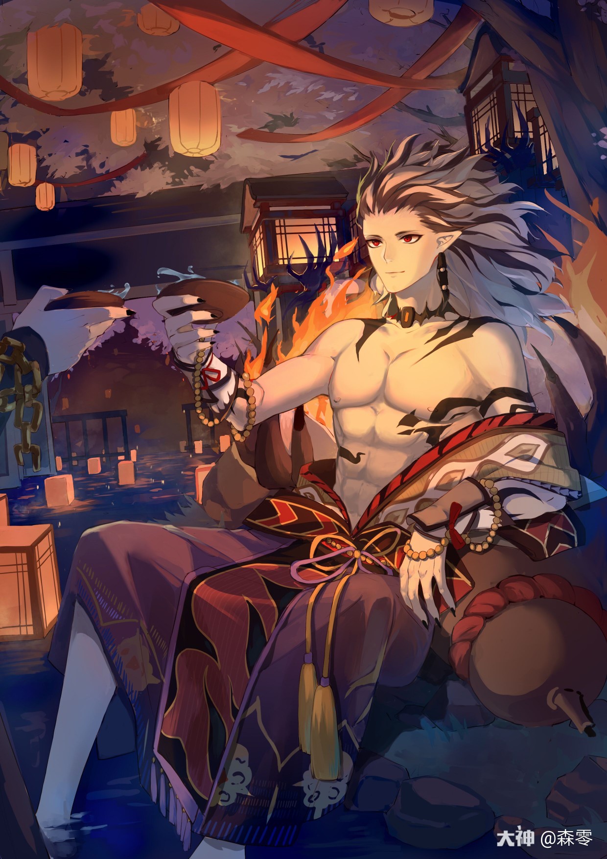 阴阳师中的神秘角色——酒吞童子