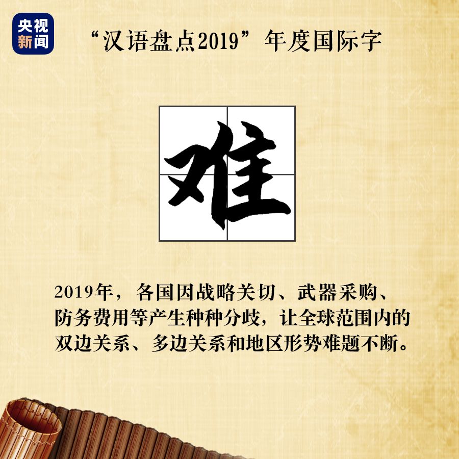 汉语盘点2019年度国内字探寻2019年的中字文化墓志铭
