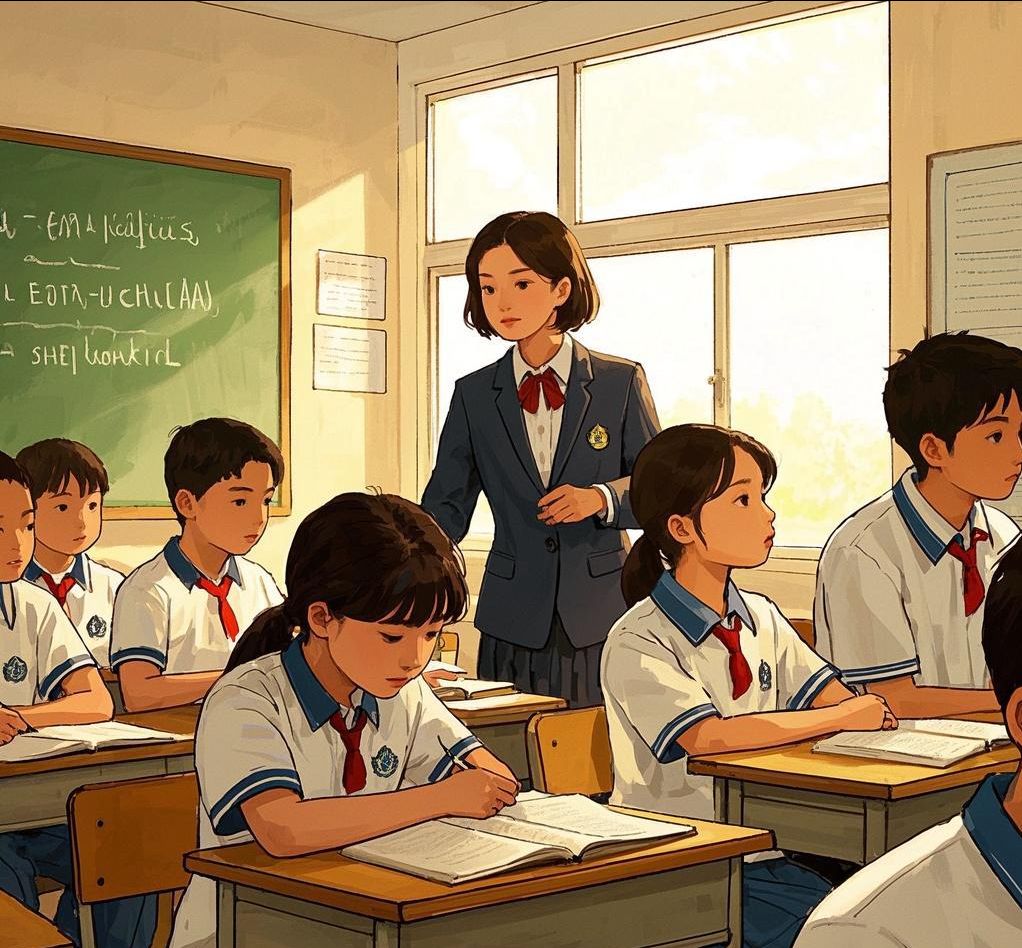 教室里的温暖时光——老师抱着我