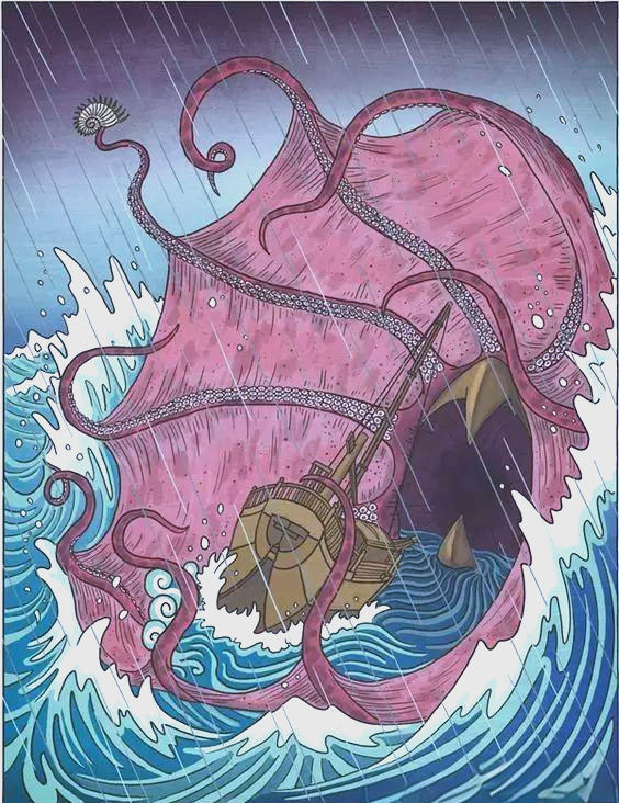 深海之谜，触手怪物的神秘世界-第1张图片