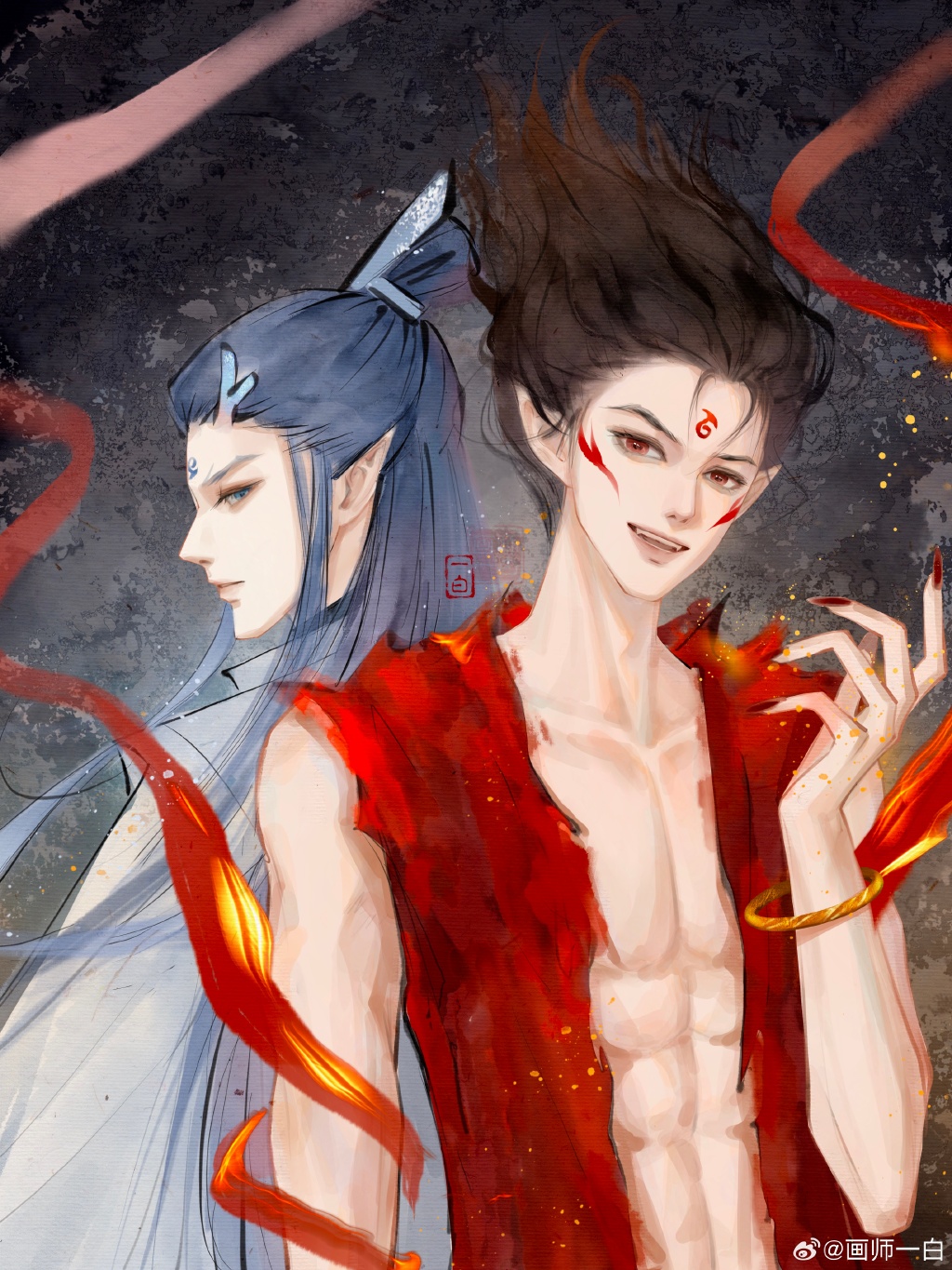 不知火舞与三个小男孩儿的公园漫画-第2张图片
