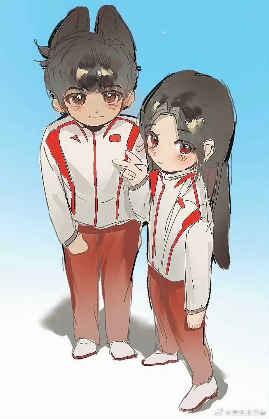 不知火舞与三个小男孩儿的公园漫画
