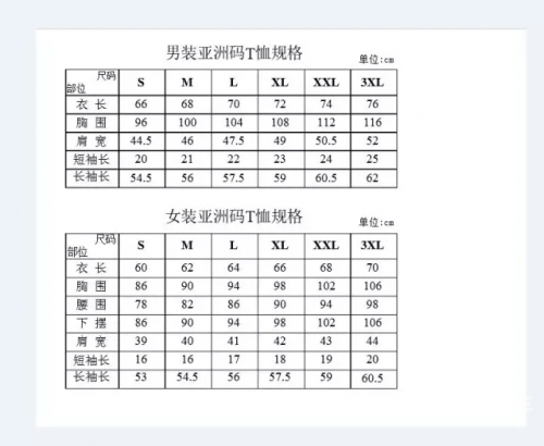 欧洲尺码S的尺寸解析-第3张图片