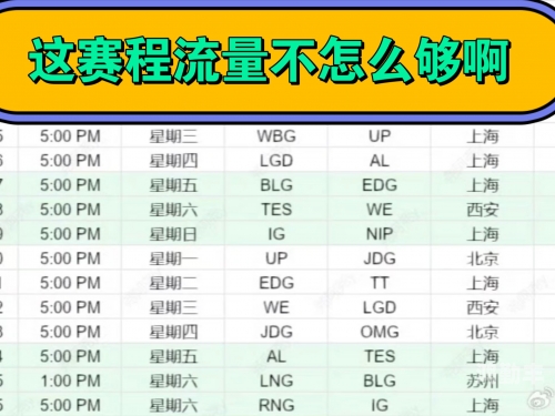 lpl2020春季赛赛程表LPL2022春季赛赛程表解析