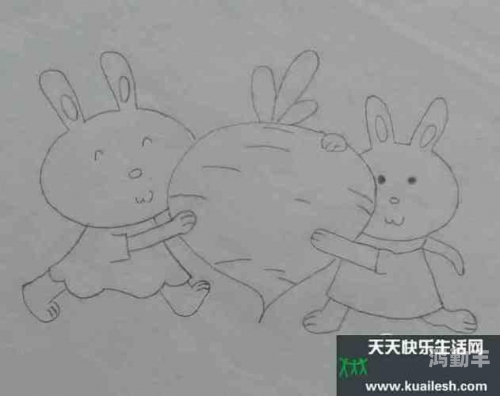 兔子拔萝卜简笔画兔子与萝卜的田园之歌——一场关于拔萝卜的冒险-第2张图片